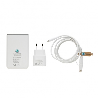 Logotrade mainoslahjat kuva: Surge RCS kierrätetty PET 20W tyyppi C lataussetti 3 kpl